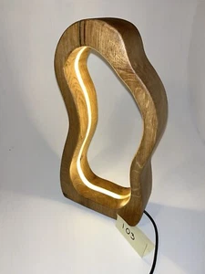 Hollow Oak Lamp 37cm x 18cm x7cm - Picture 1 of 10