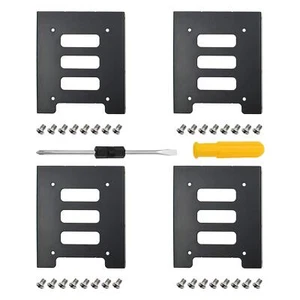 4Pcs 2.5" to 3.5" SSD HDD Hard Disk Drive Bays Holder Metal Mounting Bracket ... - Picture 1 of 7