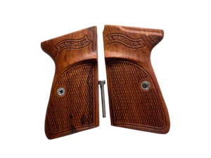 Remade Padauk wood Grip for Walther PP, PPK/S Interarm .380 ACP, 22LR Checker - Picture 1 of 8