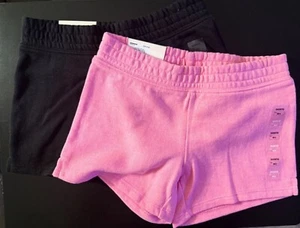 SO Girl's Set of 2 Pink and Black Solid Shortie Size Medium (8) - Picture 1 of 5