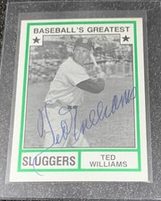 Ted Williams Autograph 1982 TCMA #22 Green Border HOF Boston Red Sox U.S. Navy