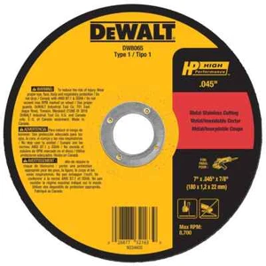 Dewalt Metall Trennscheibe 7" x 7/8" x 0,045 Zoll dick (Box von 25) DW8065 - Bild 1 von 1