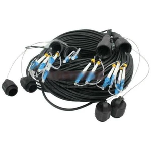 Câble fibre optique blindé de terrain TPU 150 M LC-LC UPC SM 6 brins cordon de raccordement fibre optique - Photo 1/5