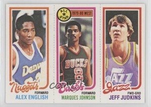 1980-81 Topps Alex English Jeff Judkins Marques Johnson #68-2-75 Rookie RC HOF