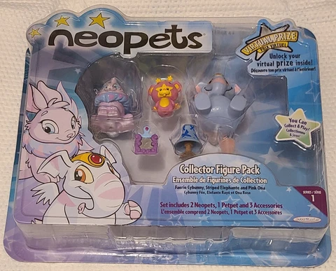 2008 NEOPETS COLLECTOR FIGURE PACK SERIES 1/FAERIE CYBUNNY AND 3 ACCESSORIES Cover