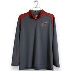 Arizona Cardinals NFL Jacket Mens XL Quarter Zip Gray Red Pullover Adult