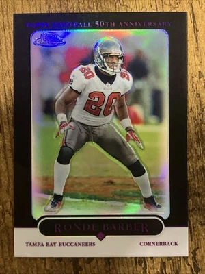 2005 Topps Chrome Ronde Barber Black Refractor /100 #54 Buccaneers - Image 1 of 2