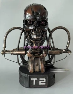 Terminator T2 Calavera Esqueleto Coleccionable Resina Aleación Esqueleto Estatua Modelo LED - Imagen 1 de 9