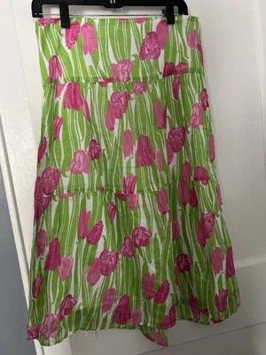 Key West юбка 100% хлопок многоцветный цветочный размер L - Изображение 1 из 4