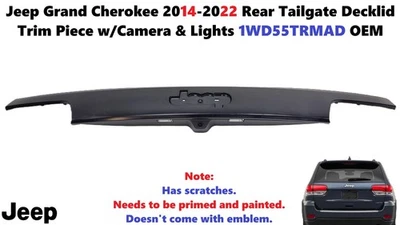 Jeep Grand Cherokee 2014-2022 Rear Tailgate Decklid Trim Piece w/Camera & Lights - Image 1 of 4
