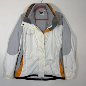 Vintage Columbia Women Interchange 3-in-1 Fleece Winter Ski Jacket XL Y2K White - Picture 1 of 10