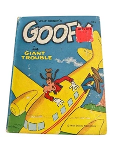 Libro de colección Walt Disney Goofy In Giant Trouble 1968 Whitman Publishing HC - Imagen 1 de 3