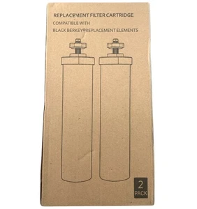 2 Filtri Acqua Gravità Carbonio Ricambio Nero per Berkey BB9-2 - Nuovi Sigillati - Foto 1 di 2