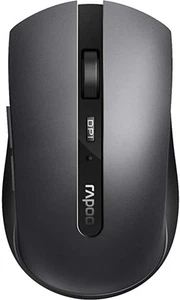 Rapoo 7200M 1600 Dpi Rf Wireless Bluetooth Multi Mode Ambidextrous Mouse Dark Gr - Picture 1 of 1