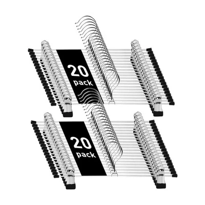 Metall Hosenbügel Kleiderbügel, Starke Chrom Rockbügel mit Verstellbaren Clip... - Bild 1 von 4