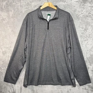 Hawker Rye Sweater Herren 2XL grau doppelseitiger Piqué Viertelreißverschluss Strickpullover - Bild 1 von 8