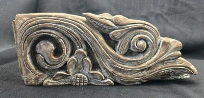 Antique Architectural Handcrafted Carved Wooden Piece / Wall Hanging - Image 1 of 4