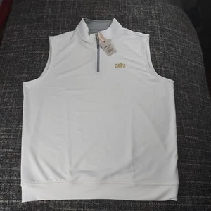 Peter Millar Hombres Blanco Cleveland Cavaliers Cavs 1/4 Cremallera Pullover Chaleco Grande Nuevo con Etiquetas - Imagen 1 de 9