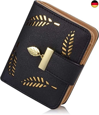 MARKE SRXWO Portemonnaie, Klein Leder Geldbörse Bifold Brieftasche Handtasche mit