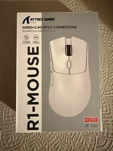 Attack Shark R1, 55g Superlight Gaming Mouse Wired, 2.4G, BT.5 *NEW* - Picture 1 of 3