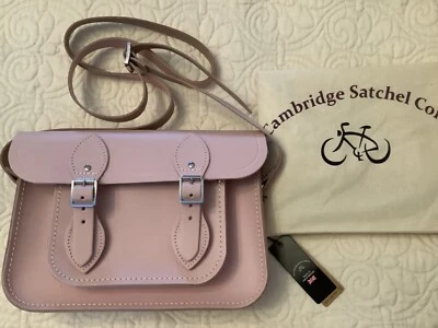 The Cambridge Satchel Co 11 inch leather crossbody satchel Dusty Rose NWT - Image 1 of 4