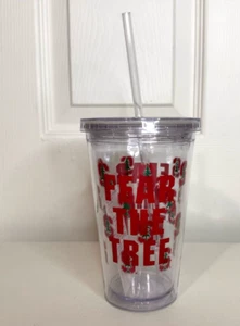 Stanford University "Fear the Tree" tumbler with straw clear NWT School Academic - Picture 1 of 4