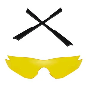 Lentes de repuesto Walleva amarillas no polarizadas + calcetines negros para Oakley M2 - Imagen 1 de 7