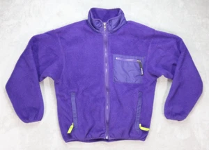 Women's Vintage Patagonia Purple Fleece Full Zip Jacket Made in USA 10 - Picture 1 of 6