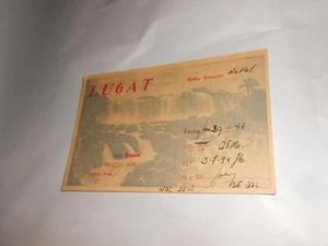 Vintage 1947 QSL Amateurfunkkarte LU6AT Buenos Aires Argentina - Bild 1 von 2