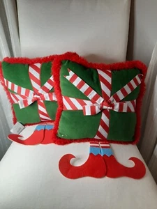 Holiday Time Christmas 13.5 Inch Green Gnome Decorative Pillows Plush, 2-Pack - Picture 1 of 7
