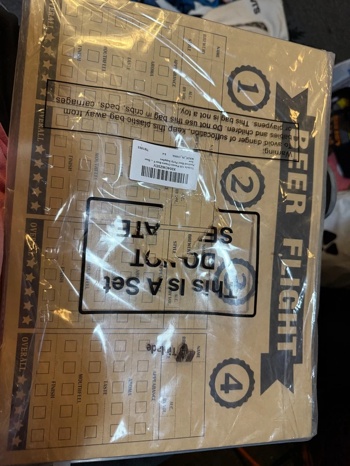 Beer Flight Tasting Paper Placemats ------120--------14" x 10" - Image 1 of 1