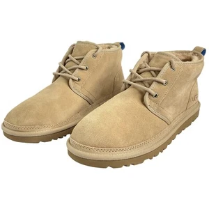 UGG Boots Herren Größe 11 Neumel Hellbraun Wildleder Chukka Winter Wolle Kuschelig Neu - Bild 1 von 11