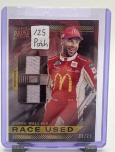 Bubba Wallace Dual Firesuit Patch Gold Holo /25 SSP Nascar 2023 Prime Race Used - Picture 1 of 3