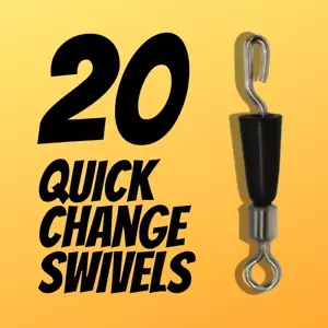 20 x Quick Change Swivels Feeder Link Snap Swivels Feeder - Match Fishing - Picture 1 of 6