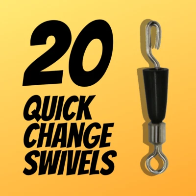 20 x Quick Change Swivels Feeder Link Snap Swivels Feeder - Match Fishing - Image 1 of 4