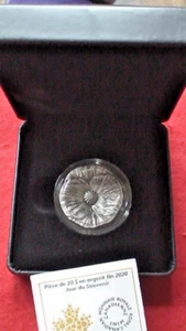 Canada Mint 2020 Remembrance Day Antique Silver Poppy Coin 20 Dollars-7000 Mint - Picture 1 of 11