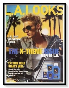 Gel de peinado L.A. Looks aspecto extremo anuncio impreso 2003 revista anuncio motociclista - Imagen 1 de 2