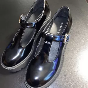 MADDEN GIRL Tituss Womens Size 10 Mary Jane High Platform Block Heels Black - Picture 1 of 7