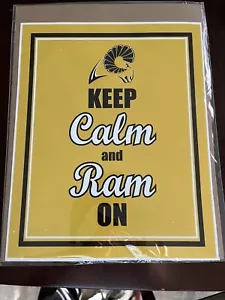 VCU Rams “Keep Calm And Ram On” Print: New - Picture 1 of 1