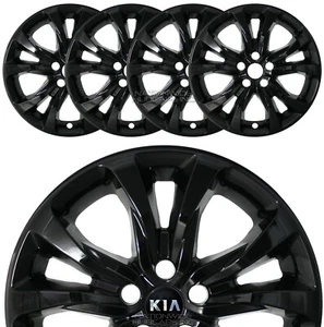 4 for Kia Telluride LX 2020-2022 Black 18" Wheel Skins Hub Caps Full Rim Covers - Picture 1 of 10