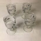 Vintage Silver Leaf by Libbey Water/Wine Goblet’s Set Of Four