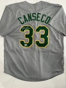 Oakland A’s Jose Canseco Autographed Custom Jersey Gray Athletics Beckett - Picture 1 of 4