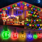 98FT Outdoor String Lights Patio LED G40 Globe with 32 Shatterproof