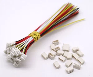 50 SETS Mini Micro SH 1.0 4-Pin JST Connector with Wires Cables 100MM - Imagen 1 de 3