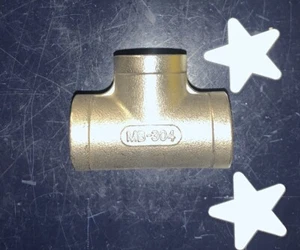 Merit 3/8” 150# 304L Threaded Tee Stainless Steel FNPT Pipe - Picture 1 of 5