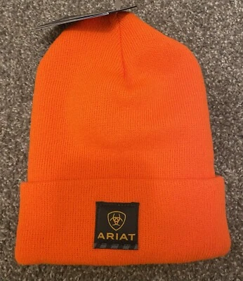 Gorro masculino Ariat® vergalhão laranja brilhante isolado 10024504 - Imagem 1 de 4