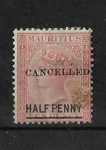 Mauritius 1877 QV Cancelled overprint of SG79 MM, slight thin (4477) - Picture 1 of 1