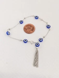Lucky Evil Eye Bracelet 14K 3.2 Grams Retail Price $899 Make Me An Offer! - Picture 1 of 4