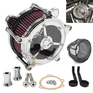 Chrome Air Cleaner Intake Filter Kits For Harley Touring Softail Dyna 1993-2017 - Bild 1 von 8