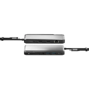 Alogic U1CSH-SGR MX2 Lite HDMI USB-C Dual Display Dock HDMI RJ45 85W PD SD Gray - Picture 1 of 3